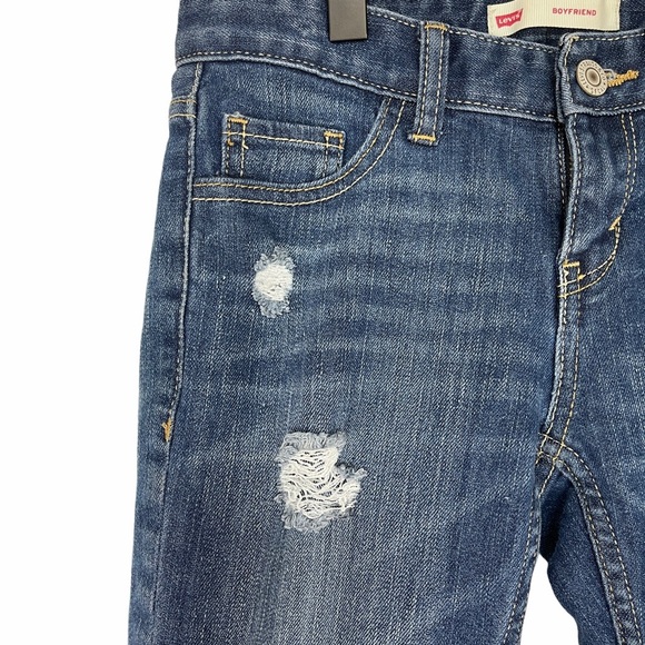 Levi’s Girls Jeans Boyfriend 8 Regular Distressed - Picture 4 of 8
